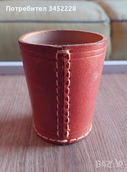 чашка кожена за зарове нова за ценители , снимка 1