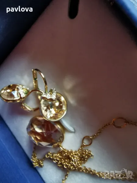 Сваровски колие+ обеци Swarovski, снимка 1