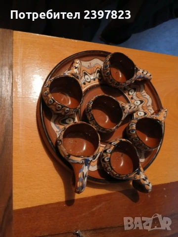 Керамични чаши с поднос