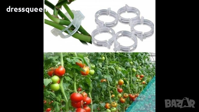 3691 Комплект 50 броя клипс за поддържане на домати и растения, снимка 2 - Други - 37652208