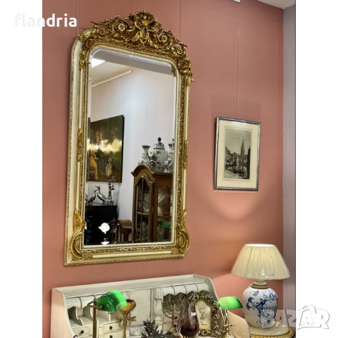 Голямо огледало "Луи XV" (бяло / златно), снимка 7 - Огледала - 43940750