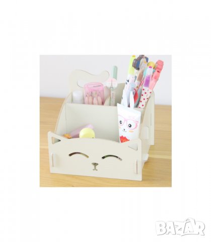 Малък дървен органайзер за бижута и аксесоари - коте - код коте 1940, снимка 3 - Други - 26921548