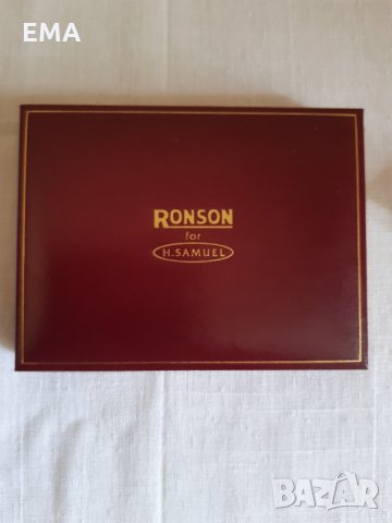 Стара луксозна кутия Ronson for H.Samuel /Кибрит First Investment Bank*VISA за Колекция, снимка 3 - Антикварни и старинни предмети - 32876015