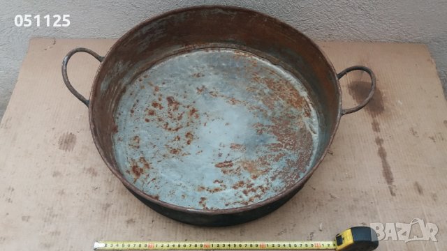 стара масивна кована тава за лютеница, агнета и др. , снимка 5 - Антикварни и старинни предмети - 38015279