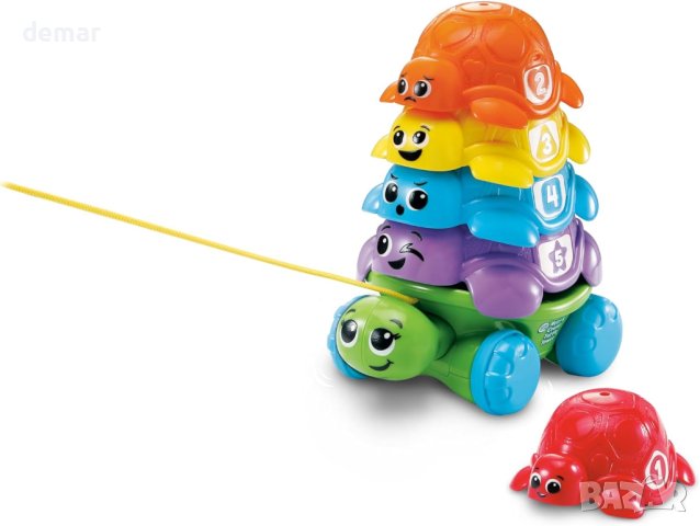 Leapfrog Nest & Count Turtle Образователна игра с цветни костенурки за малки деца 
