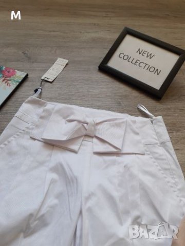 Нов уникален панталон с панделка в бял сив и розов  цвят на намаление, снимка 4 - Панталони - 28261957