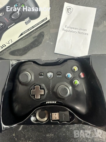 MSI Force GC30 V2 – геймпад (черен), снимка 3 - Други игри и конзоли - 53219942