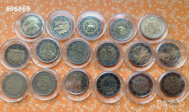 Лот от 17 монети с номинал 2 евро!