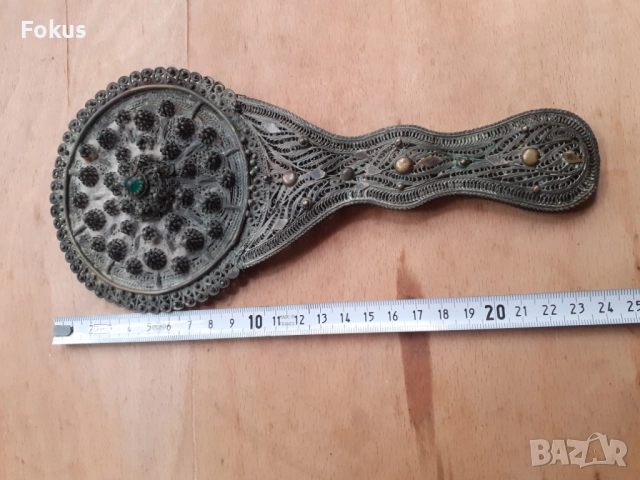 Уникат - старо възрожденско огледало филигран гранулация, снимка 5 - Антикварни и старинни предмети - 52041827