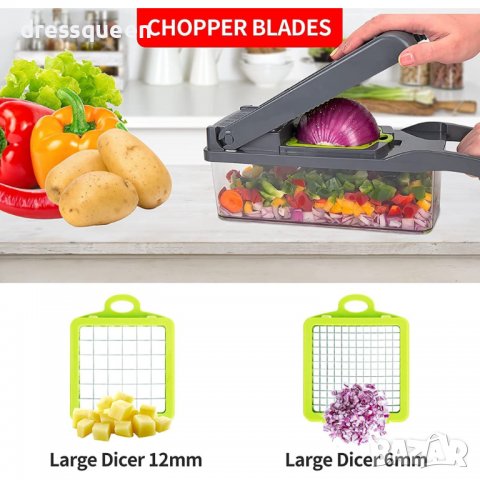 3758 Кухненско ренде за зеленчуци с различни приставки, снимка 10 - Аксесоари за кухня - 38189743