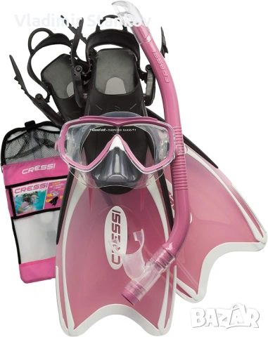 Комплект маска, плавници и шнорхел Креси, снимка 6 - Водни спортове - 53518203