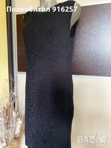 Черна рокля рипс , снимка 3 - Рокли - 51701125