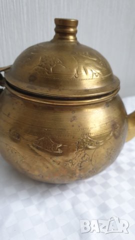 Малък бронзов чайник, снимка 5 - Антикварни и старинни предмети - 43203492