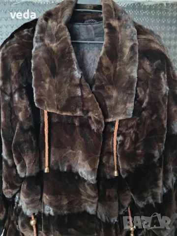 Дизайнерско палто епилирана норка размер L/XL , снимка 2 - Палта, манта - 50822449