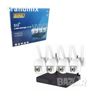 Комплект 4 камери 5G 4K ULTRA HD+DVR, снимка 2 - Комплекти за видеонаблюдение - 53492354