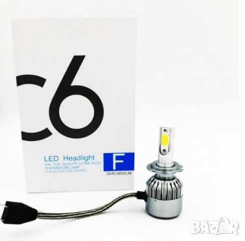 Комплект 2бр. 12V 36W LED Диодни COB C6 Крушки H1 H3 H8 H11, снимка 6 - Аксесоари и консумативи - 32386941