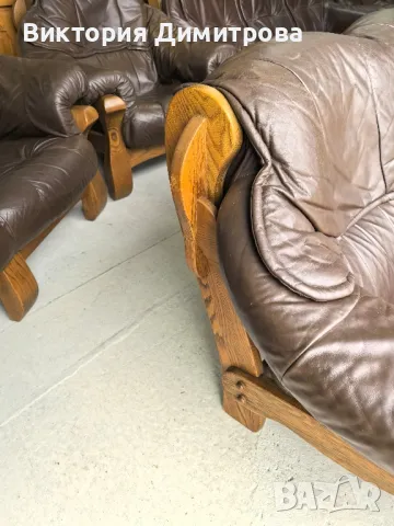 Комплект дивани 3+2+1 Естествена кожа , снимка 12 - Дивани и мека мебел - 49045312