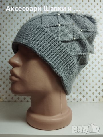 Дамска плетена шапка - мпш38