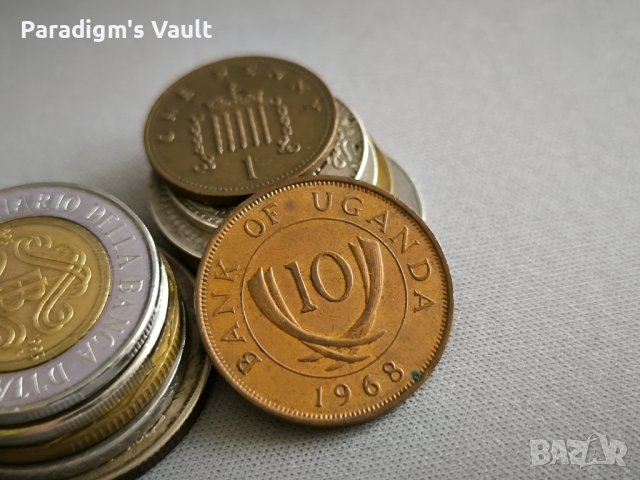 Монета - Уганда - 10 цента | 1968г., снимка 2 - Нумизматика и бонистика - 43204152