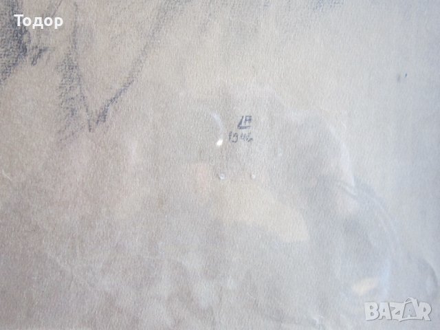 Стара картина графика подписана 1942, снимка 4 - Картини - 37396345