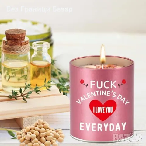 Нова Луксозна свещ с дълготраен аромат – идеален подарък Свети Валентин, снимка 5 - Други - 48897586