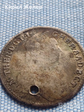 Сребърна монета 17 кройцера Мария Терезия Кремниц Унгария 14939