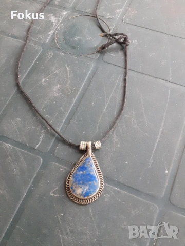 Висулка мадальон гердан колие огърлица носия Лапис лазули, снимка 2 - Антикварни и старинни предмети - 53282739