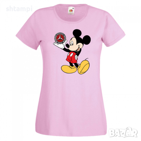 Дамска тениска Mickey Mouse Mercedes .Подарък,Изненада,, снимка 5 - Тениски - 36528738