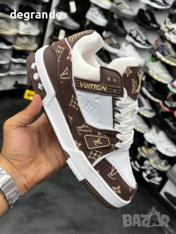 Нов модел Сникърси Louis Vuitton Цвят- Бяло и Кафяво