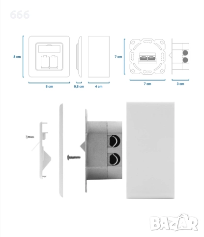 Deleycon мрежов контакт CAT6, снимка 2 - Друга електроника - 52879385
