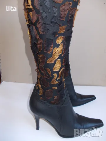 Ботуши-чорапи Ellenka №38, снимка 2 - Дамски ботуши - 48017576