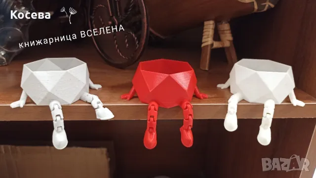 Мини кашпа с крачета и ръчички , снимка 6 - Декорация за дома - 49032546