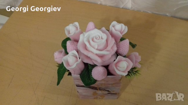 цветя от глицеринов сапун, снимка 5 - Стайни растения - 35563929