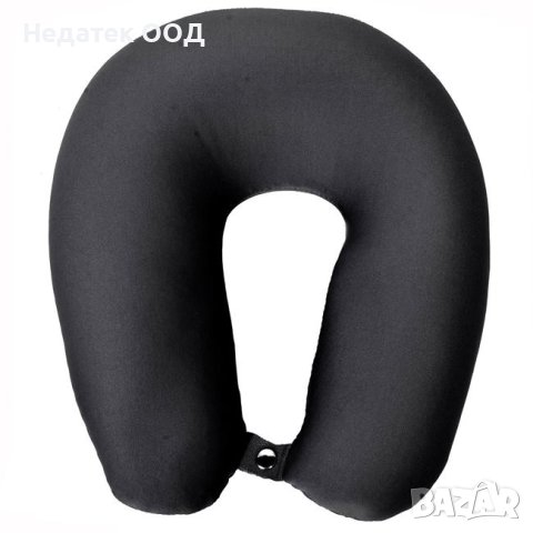 Възглавница за пътуване, черна, 24x26см