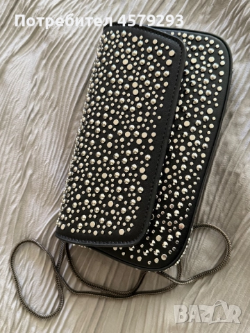 Чанта в черно с капси Зара, снимка 2 - Чанти - 51568841