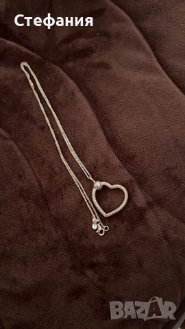 Сребърно колие Pandora, снимка 1