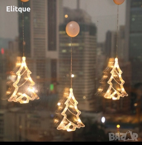 Коледна залепваща се украса с LED светлини - 1бр, снимка 4 - Други - 52902785