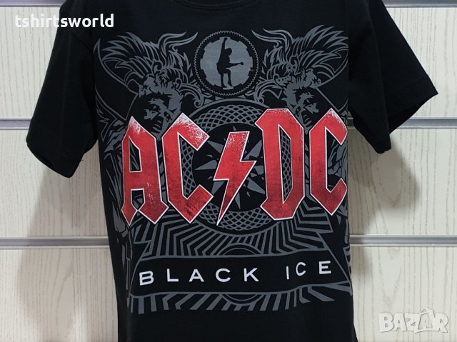 Нова детска тениска с дигитален печат на музикалната група AC/DC - BLACK ICE, снимка 2 - Детски тениски и потници - 40680106
