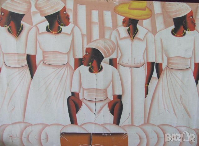 Много Голяма Картина Масло Платно Подписана 100х70см., снимка 2 - Картини - 43224764