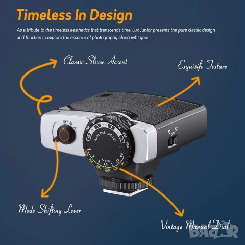 Светкавица Godox Lux Junior Retro Camera Flash, снимка 5 - Светкавици, студийно осветление - 52218931