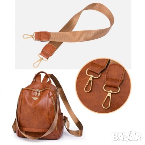 Дамска чанта-раница Brown 1118, снимка 6 - Раници - 43055053