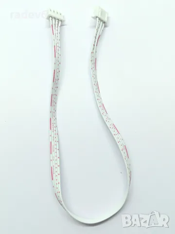 4-пинов JST XH2.54 лентов кабел, 30см., обърнат щифт, червен, 4P, 2.54mm.