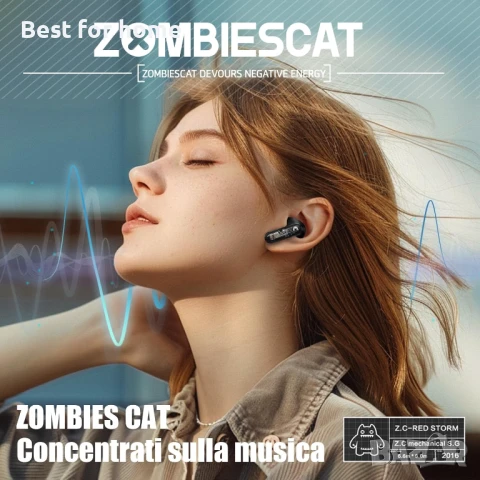 ZOMBIES CAT Bluetooth слушалки, снимка 2 - Bluetooth слушалки - 51192355