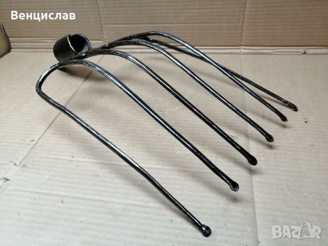 Стара Кована Вила За Въглища. , снимка 5 - Антикварни и старинни предмети - 35516463