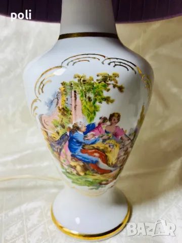 порцеланова настолна лампа , снимка 2 - Настолни лампи - 49066207