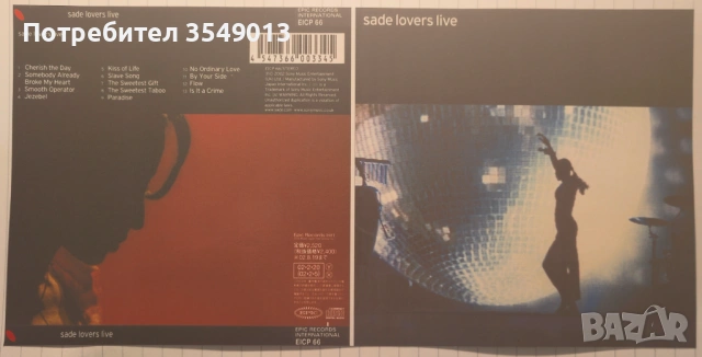 Неофициални cd / цд компакт дискове - нови - SADE, снимка 5 - CD дискове - 53528135