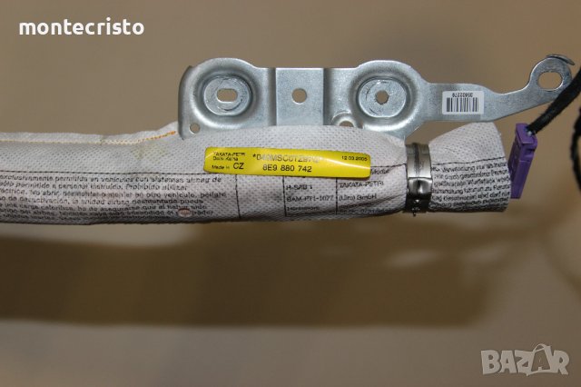 Дясна завеса Audi A4 B7 (2004-2007г.) 8E9880742 ляв airbag таван 8E9 880 742, снимка 6 - Части - 43356280