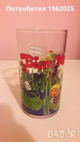 Колекционерска стъклена чаша Пчеличката Мая Nr. 6 Apollo-Film Wien, снимка 7 - Колекции - 43316860