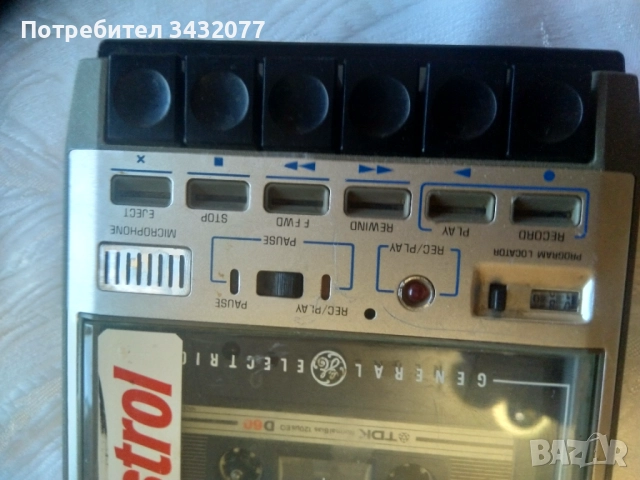 Касетофон Дженерал електрик, снимка 3 - Радиокасетофони, транзистори - 51965431