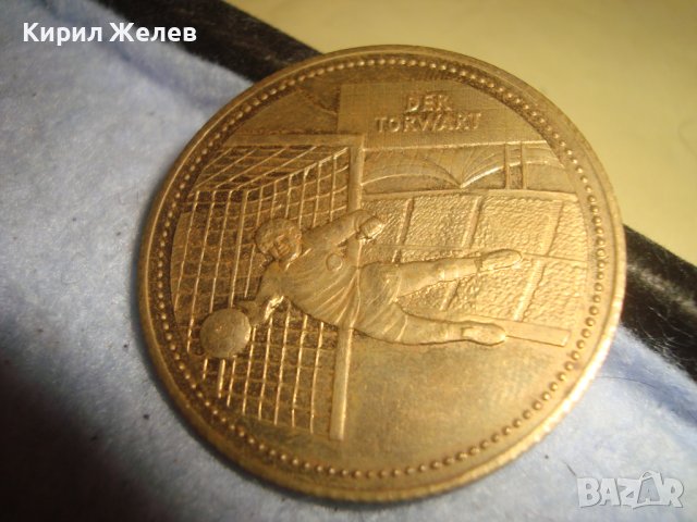 Футбол Европейско Първенство 1988г. 8-на ФИНАЛ ВРАТАР ГЕРМАНИЯ ФРГ ПЛАКЕТ БРОНЗ ПОЗЛАТА РЯДЪК 30453, снимка 6 - Антикварни и старинни предмети - 38152806